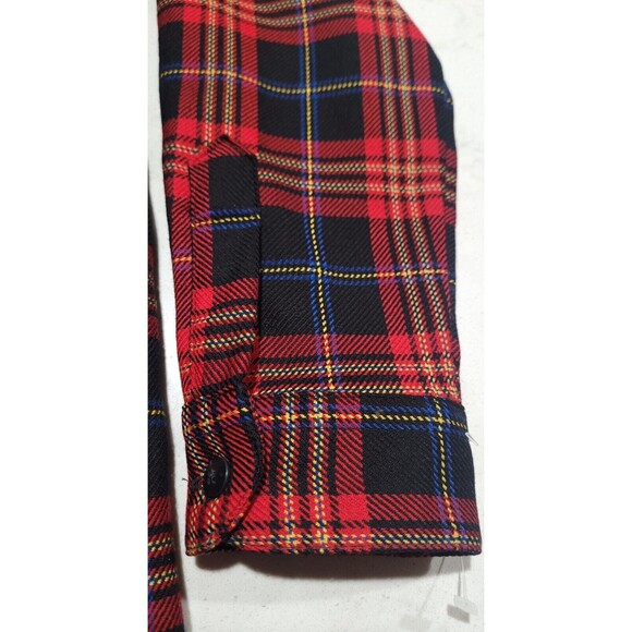 Pendleton 100% Virgin Wool Woman's Red Black Plaid Medium Vintage 90s EUC VTG - Picture 8 of 15